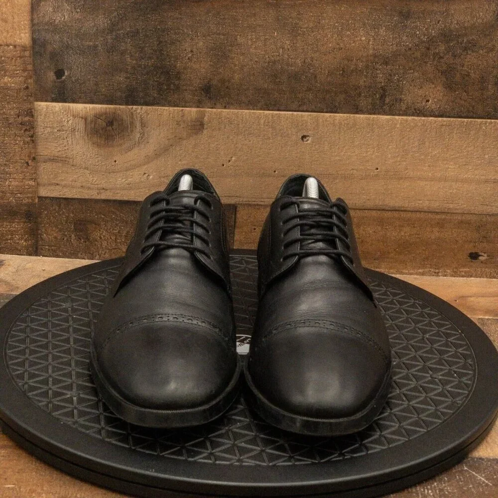 COLE HAAN GRAND OS MENS DRESS SHOES BLACK LEATHER CAP TOE OXFORDS SIZE 11M